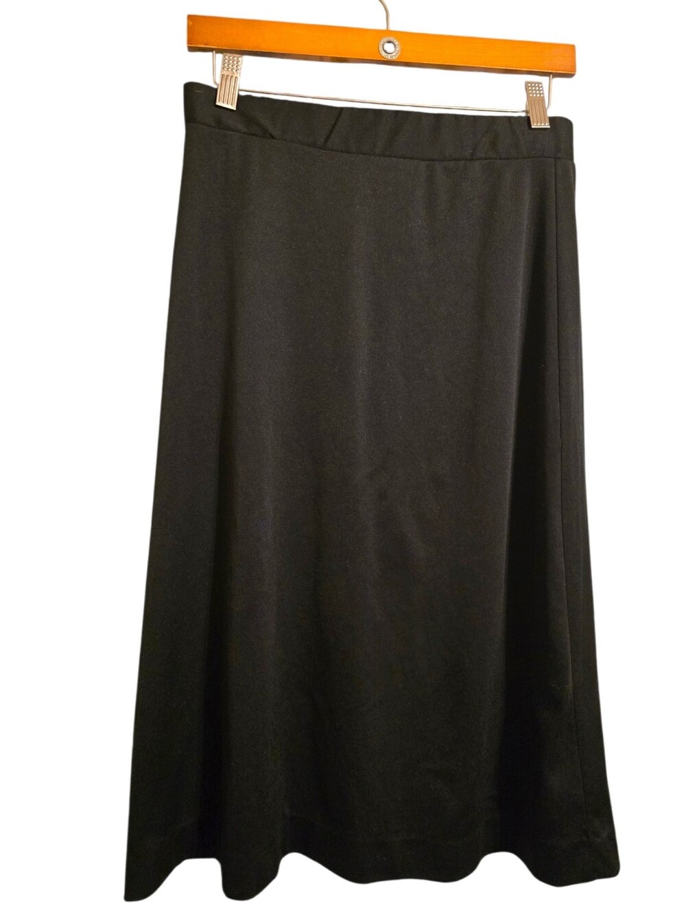 Vintage | Black Polyester Skirt